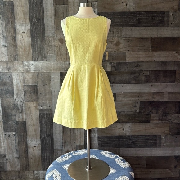 NWT! Nordstrom Frenchi neon yellow midi dress feminine old money garden party - Picture 7 of 12